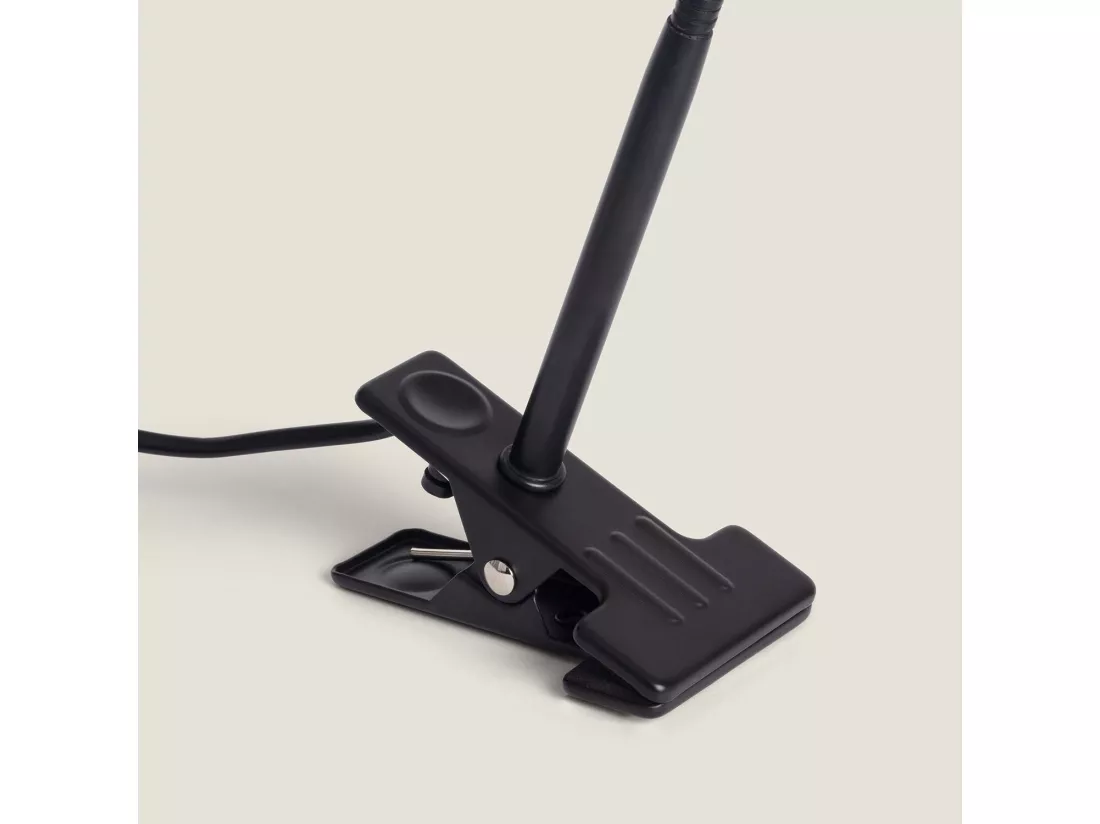 Lampe de Bureau Flex Métal Dandy avec Pince Noir