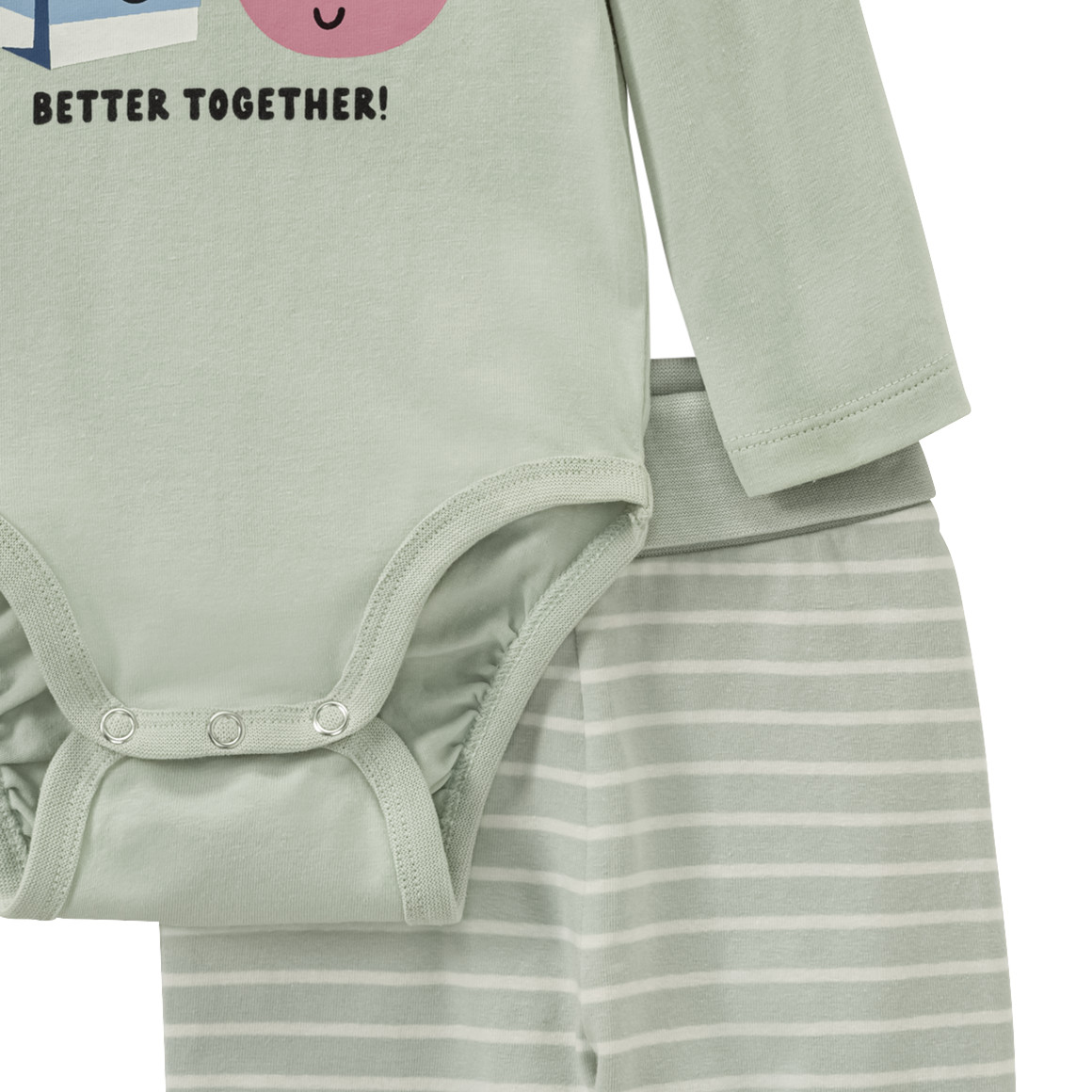 Topomini Newborn Langarmbody, Hose und Mütze im Set mintgrün
