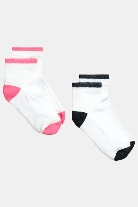 Kurzschaftsocken, 2er-Pack, Farbakzente