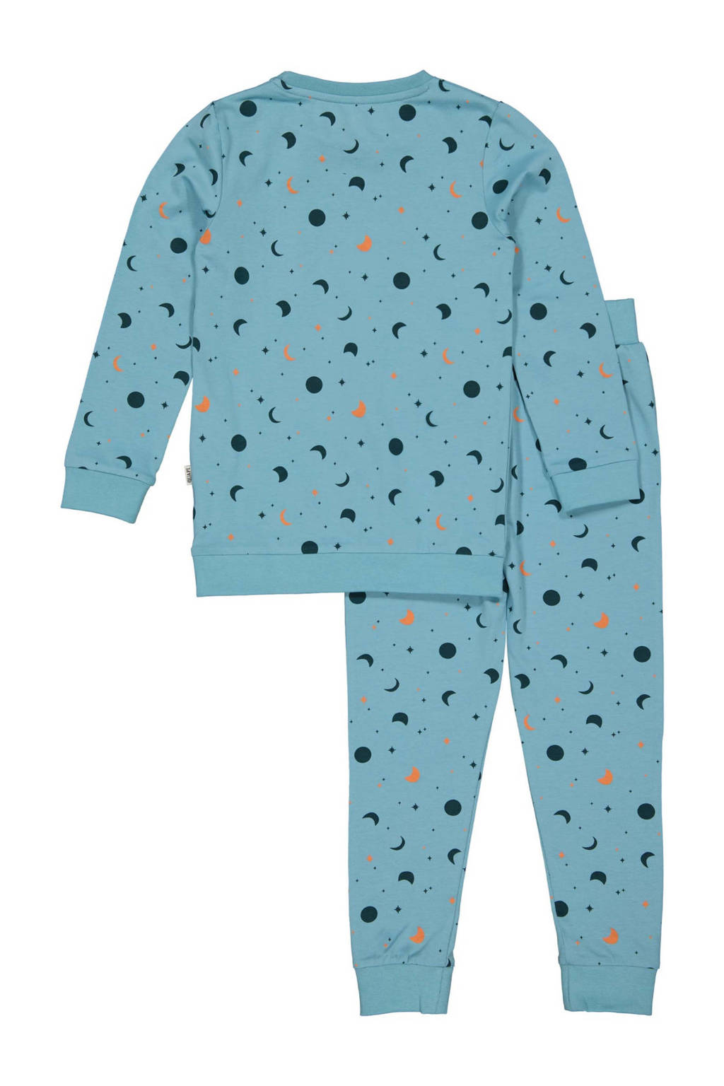 Quapi pyjama PUCK met all over print blauw/donkerblauw/oranje