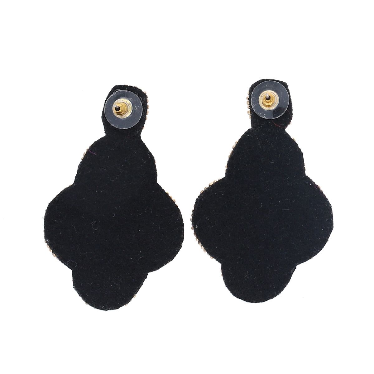 Boucles d'oreilles en perles fleur rose et or Pondie Chérie