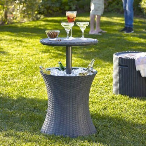 Strend Pro - Mesa/bar, ratán sintético, marrón Marrón