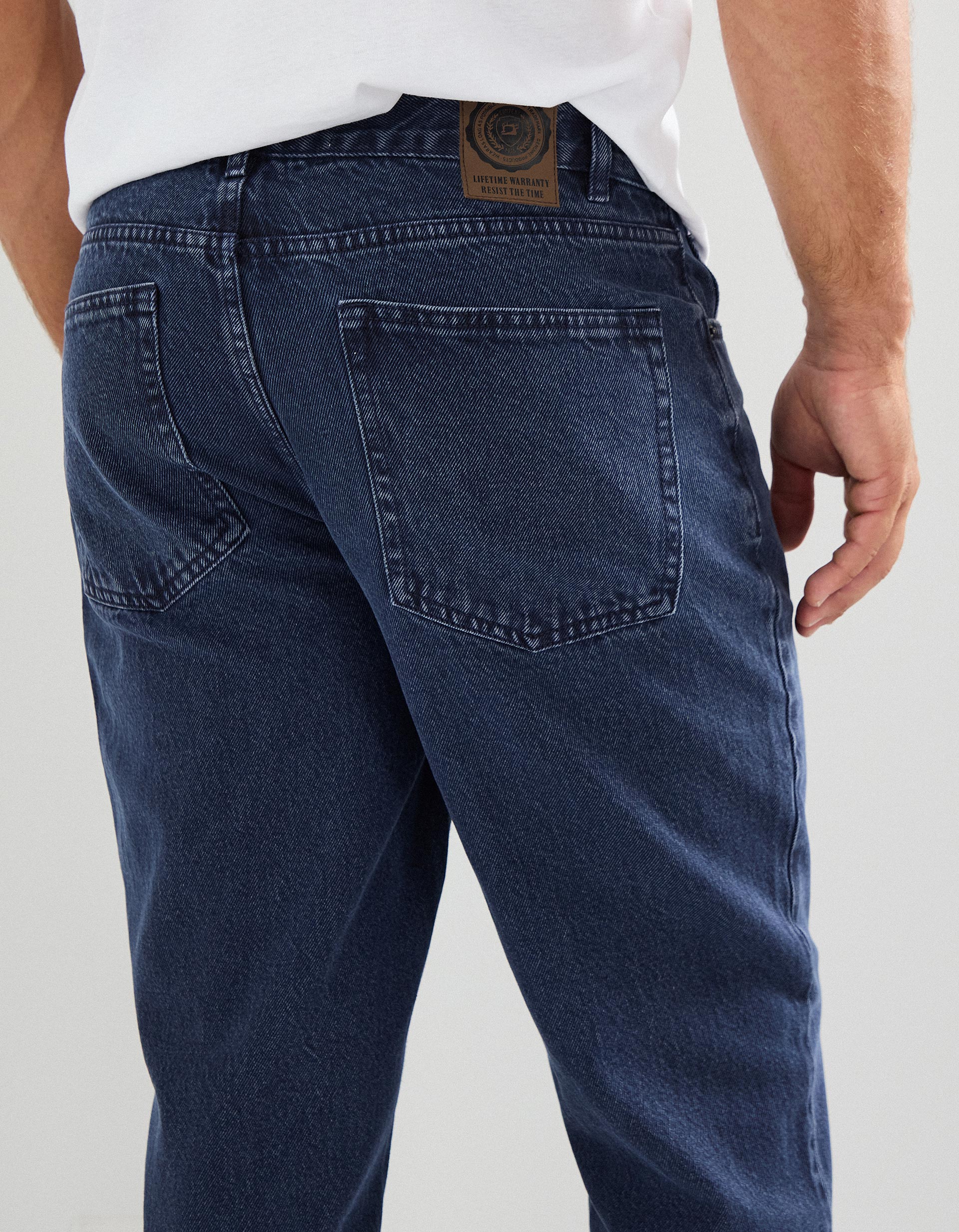 Calças 'Relaxed Fit', Homem, Azul Escuro