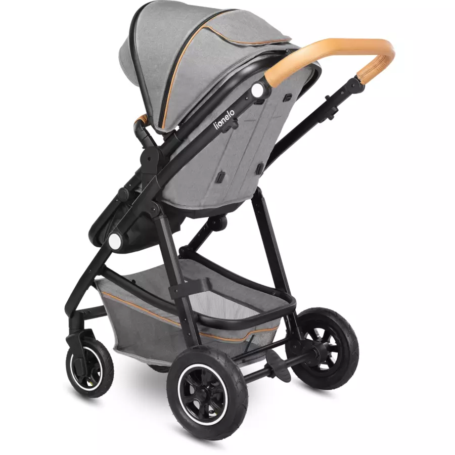lionelo Kombikinderwagen Amber 3 in 1 grey stone