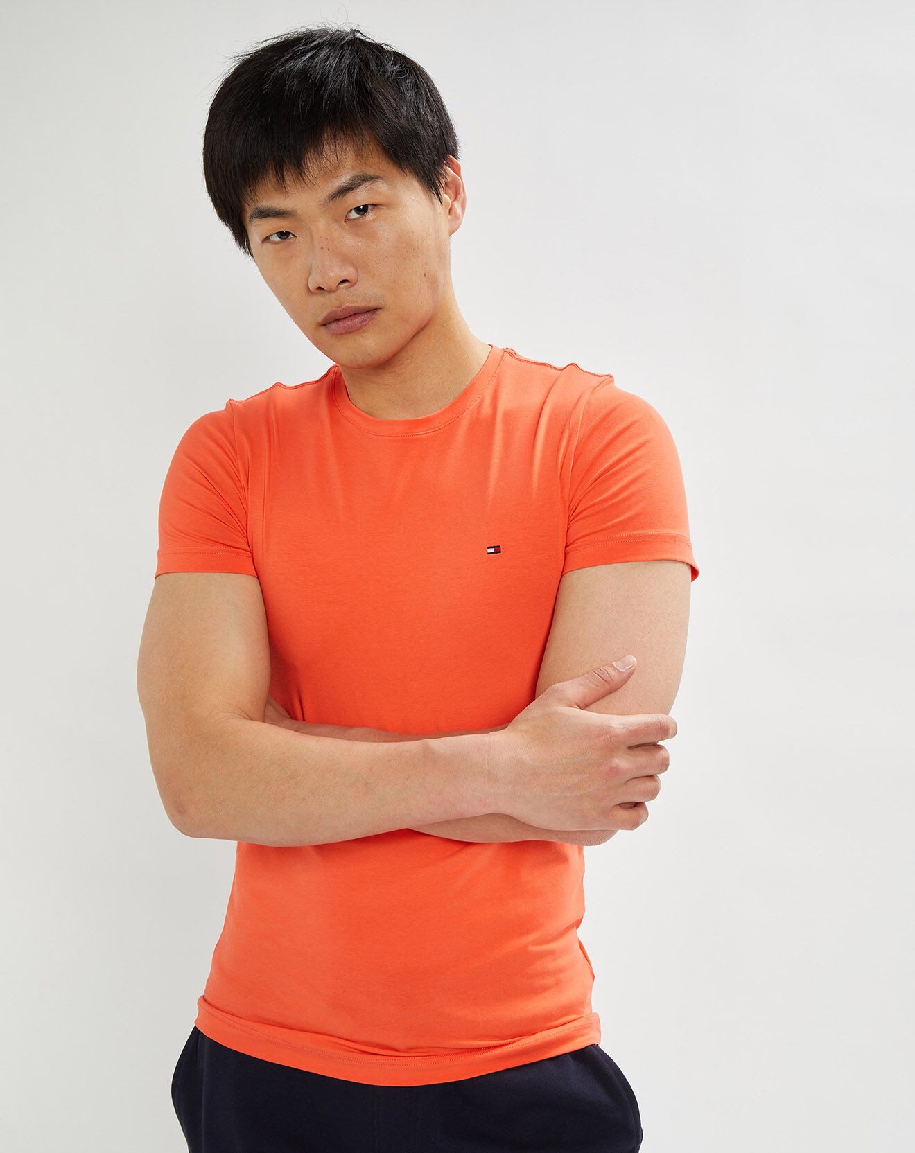 Tommy Hilfiger T-Shirt slim Stretch orange
