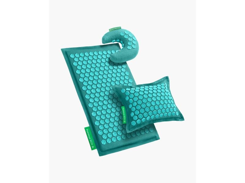 Pranamat Massage Set Nackenkissen Türkis Massage-Set – Nackenkissen, Matte und Kissen