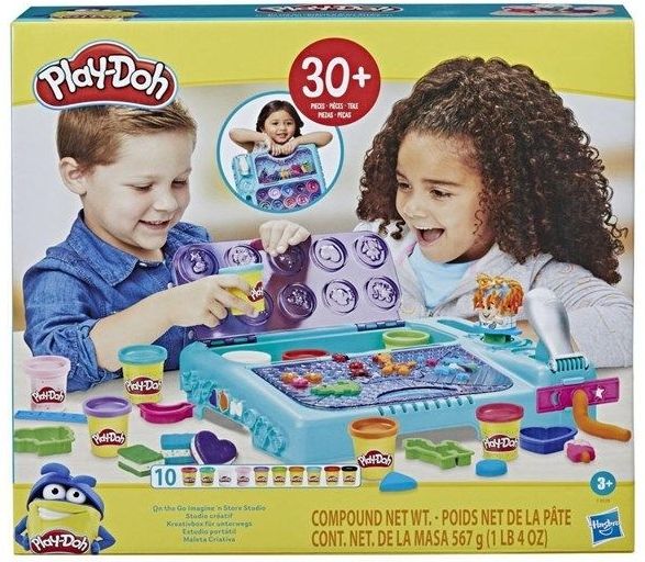 Play-Doh On the Go Imagine and Store Studio with Over 30 Gereedschap and 10 Cans