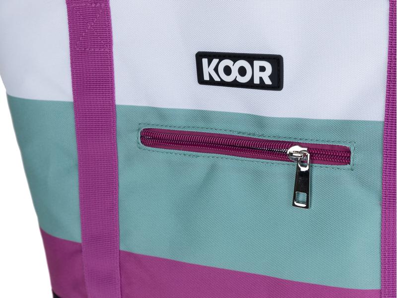 KOOR Kühltasche Shopper Lido Kühltasche mit Kühlelement in trendigen Farben
