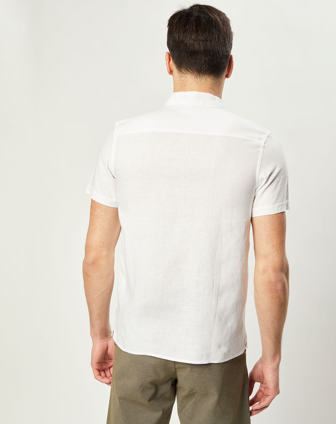 Harris Wilson Chemise 100% Lin Regular Fit Efe2 blanche