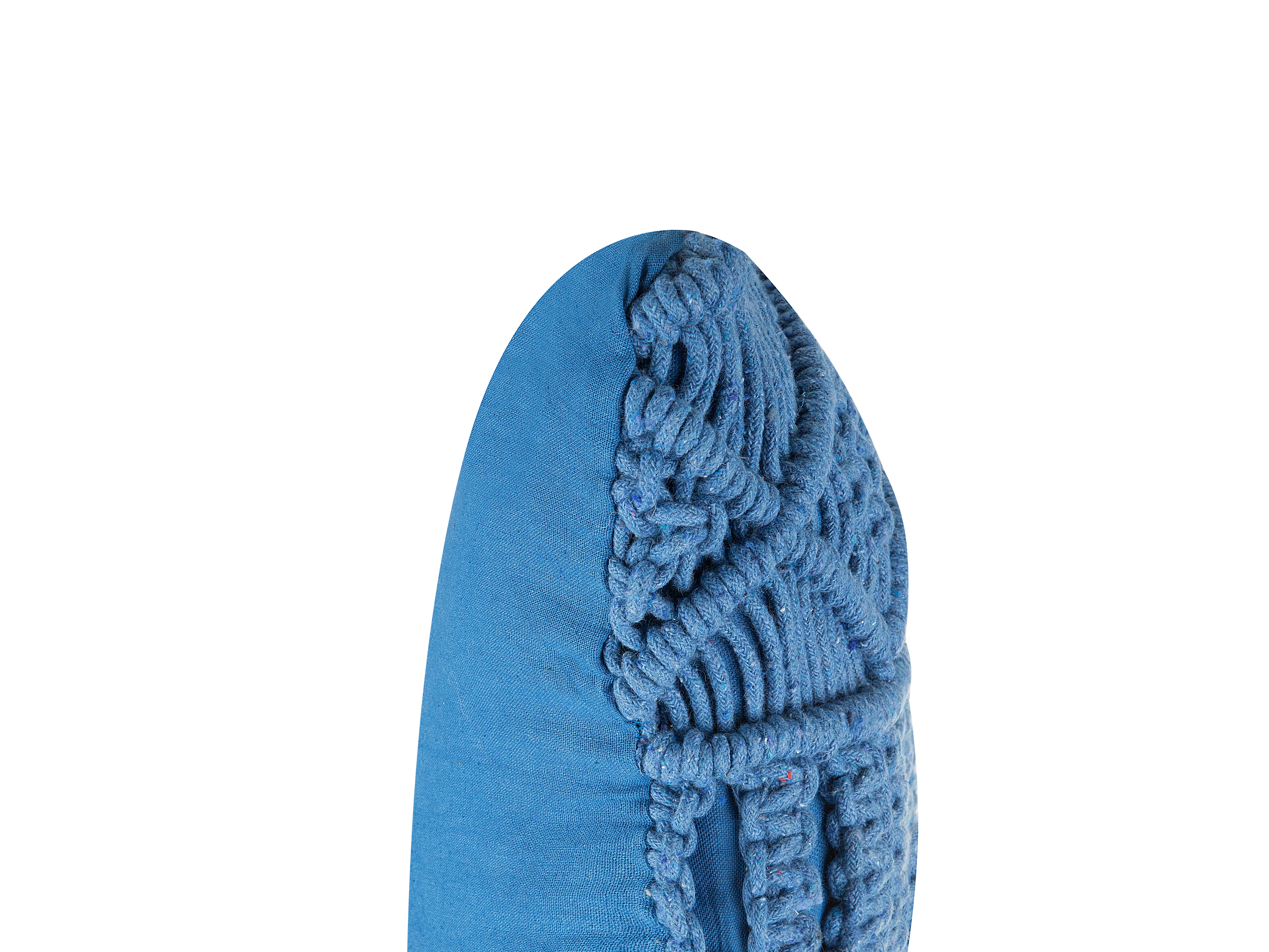 Sierkussen KARATAS Katoen 45 x 45 cm Blauw effen