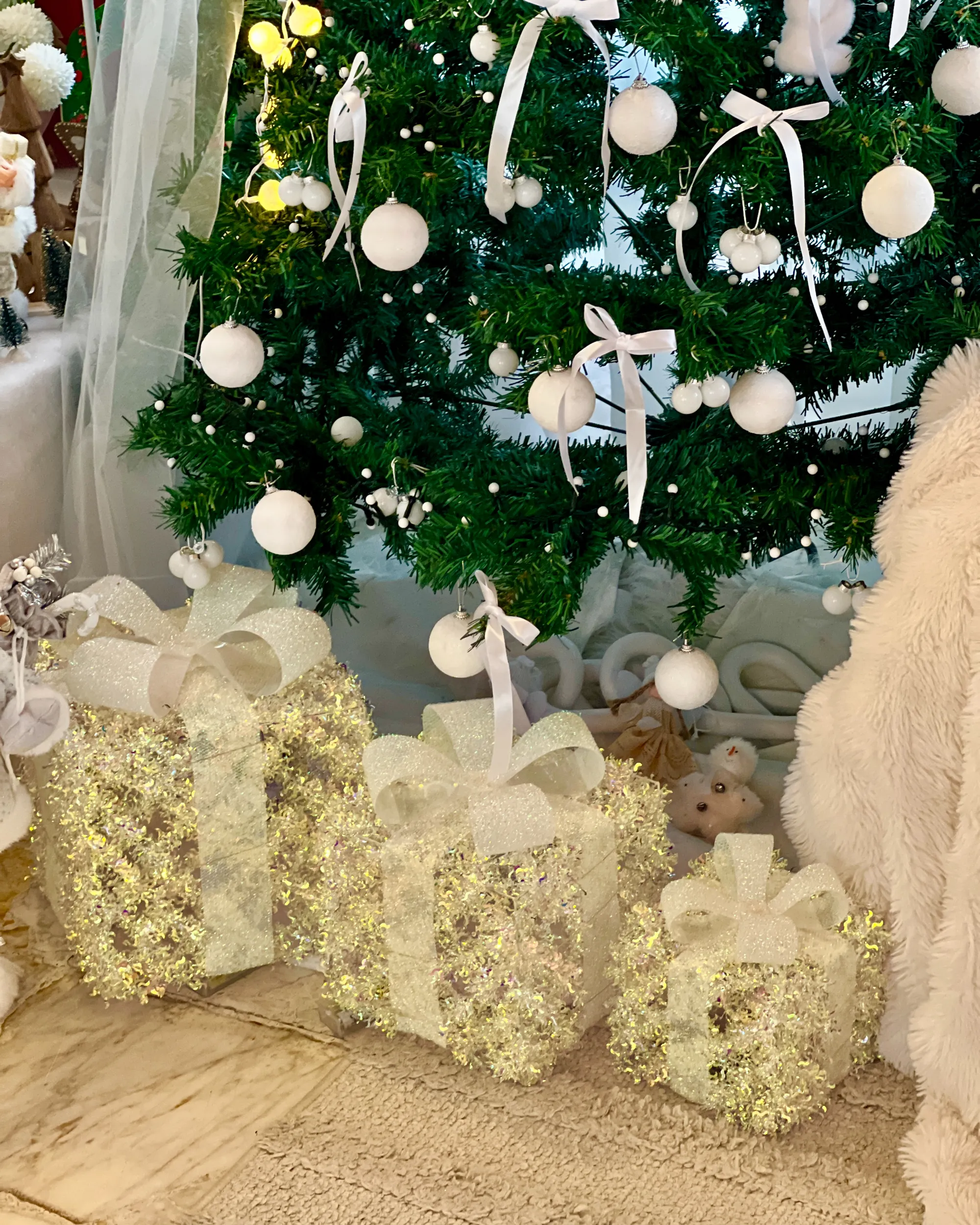 Set van 3 kerstdecoraties LED HALLANGEN Kerstcadeaus 20/25/30 cm Meerkleurig
