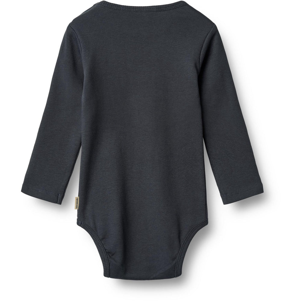 Køb Wheat Navy Rib Body L/S Spencer