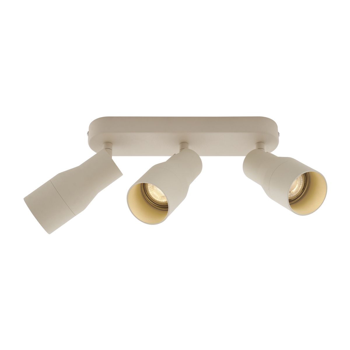 Afgeronde plafondspot beige GU10 50mm 3-lichts - Stanley