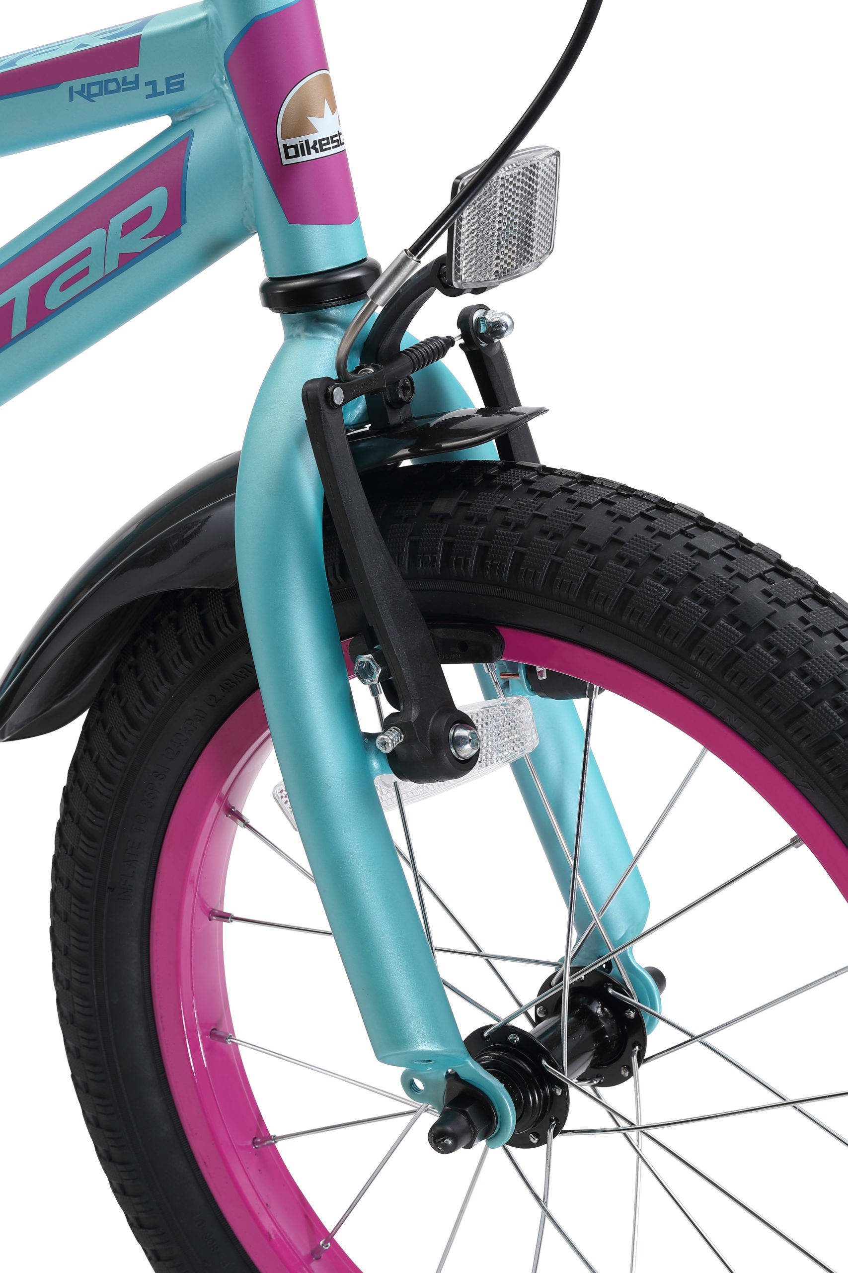 BikeStar Urban Jungle kinderfiets 16 inch paars /turquoise