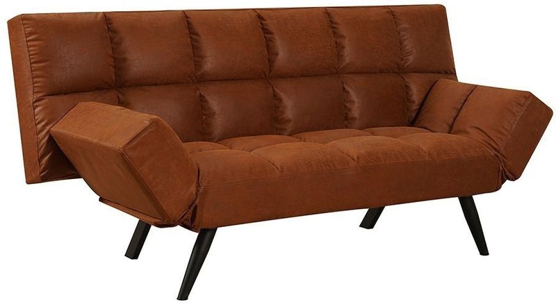Timo - Slaapbank - Cognac - Eco-leer