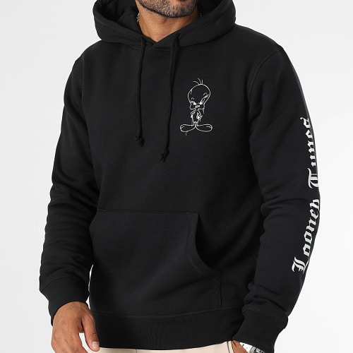 Sweat Capuche Sleeves Angry Tweety Noir
