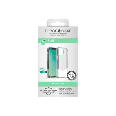 Force Case Pure - coque de protection pour Iphone 13 Mini - transparent