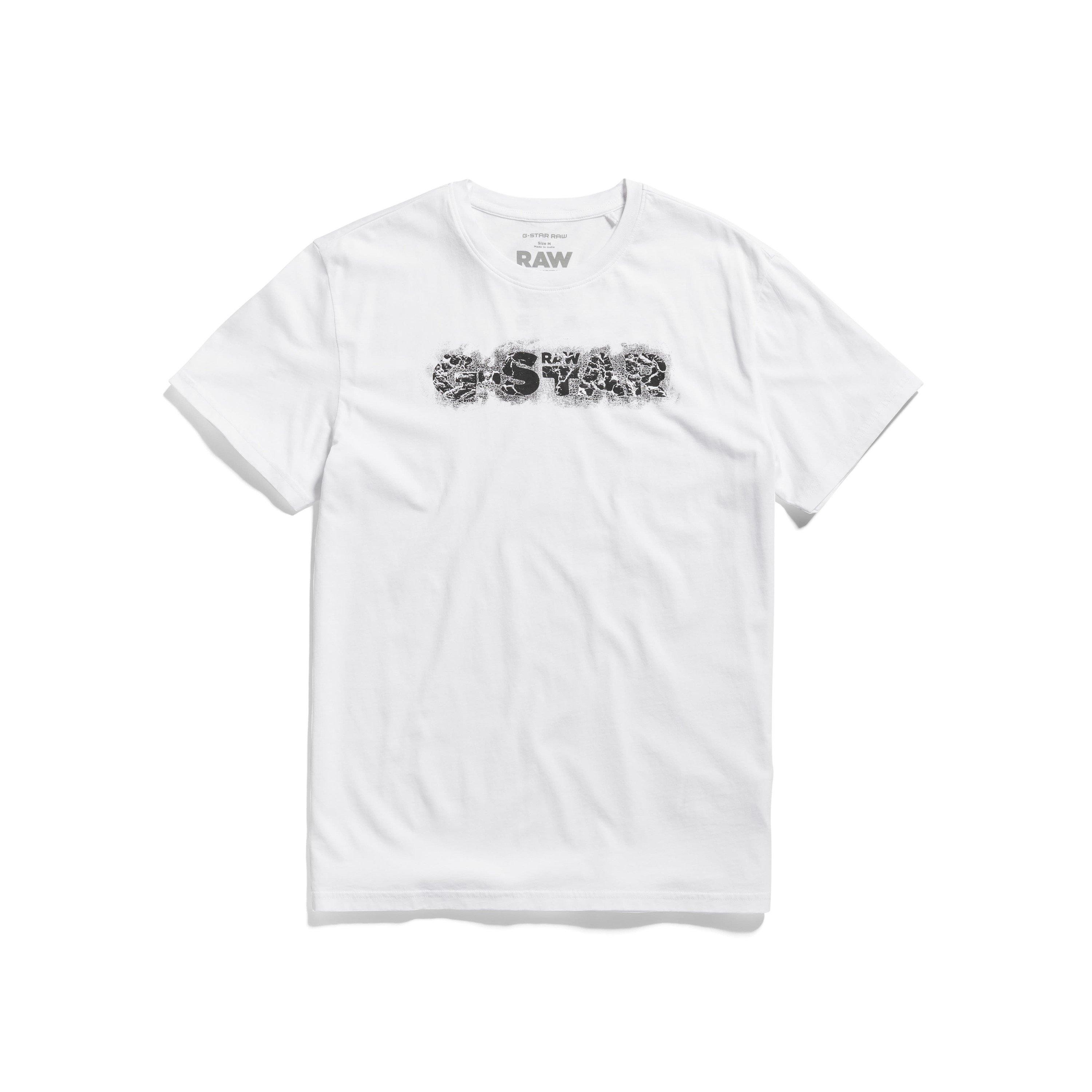 G Star Distressed Logo T Shirt