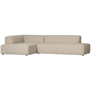 WOOOD hoekbank Inez naturel polyester met verlenging links