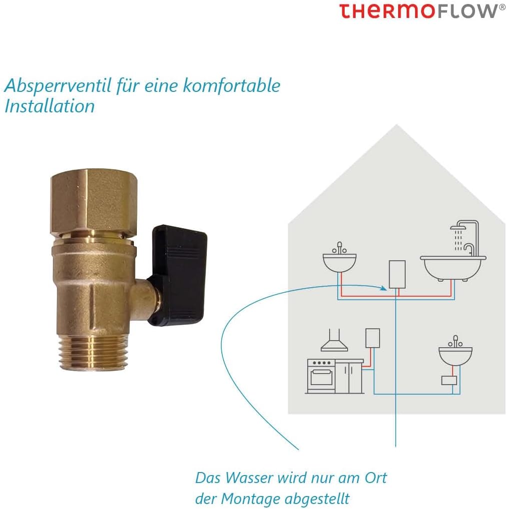 Thermoflow Elex 24 kW Durchlauferhitzer 400 V druckfest | Warmwasserbereiter bis 55 °C | G 1/2