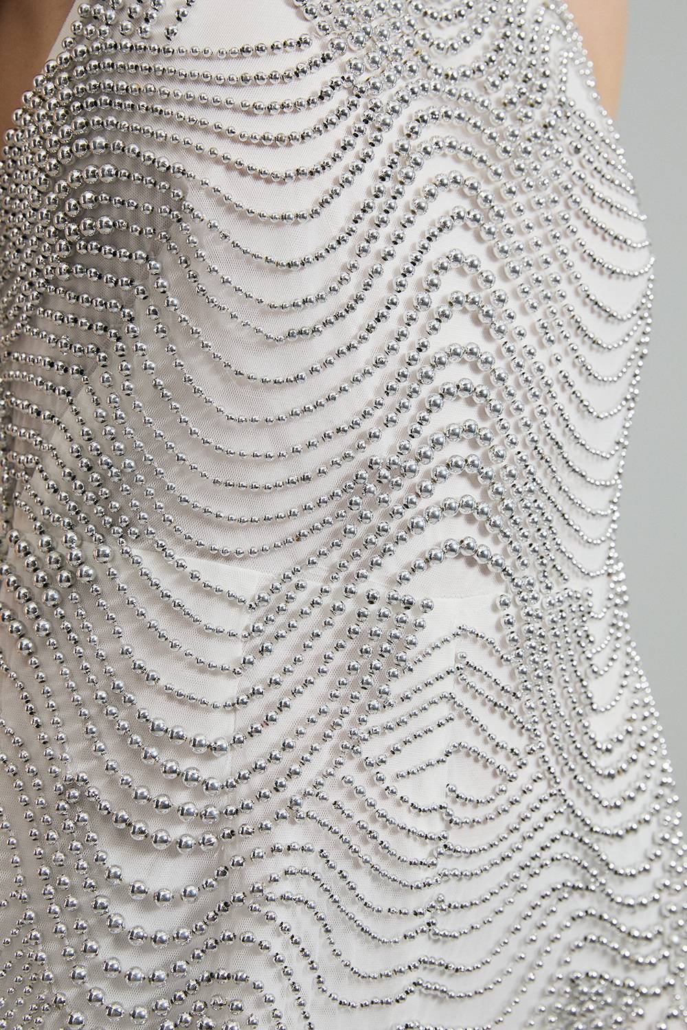 KarenMillen Combinaison tissée halter géo ornée