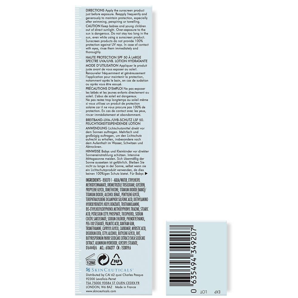 SkinCeuticals ULTRA FACIAL UV DEFENSE LSF 50, leichte Gesichtscreme mit LSF 50