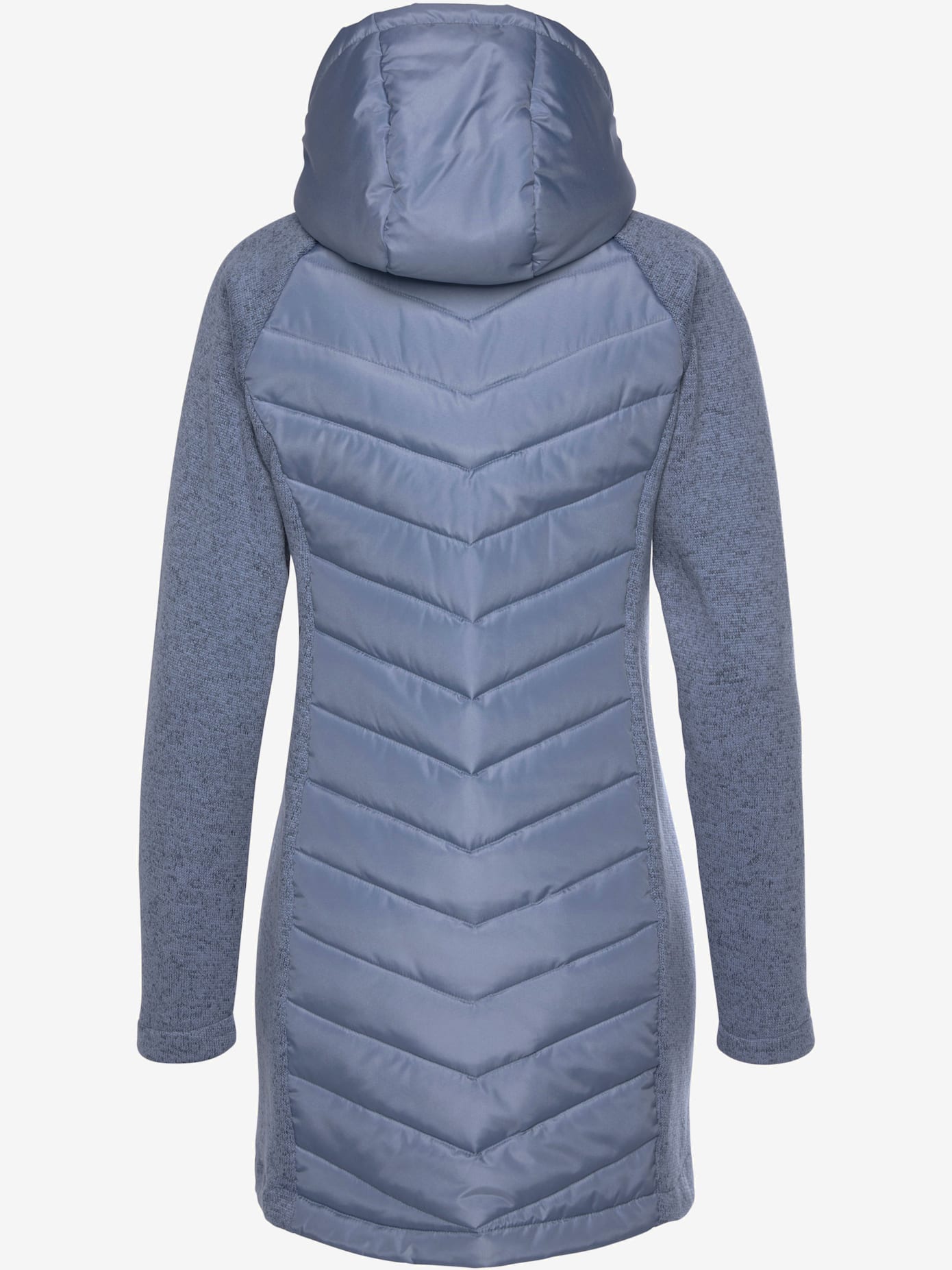 Doudoune manteau matelassé avec tricot polaire doux aux manches