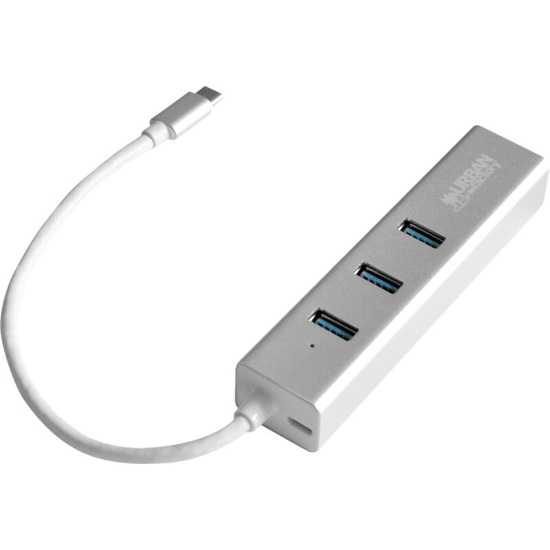 Urban Factory TCM02UF station d'accueil USB 3.2 Gen 1 (3.1 Gen 1) Type-C Argent