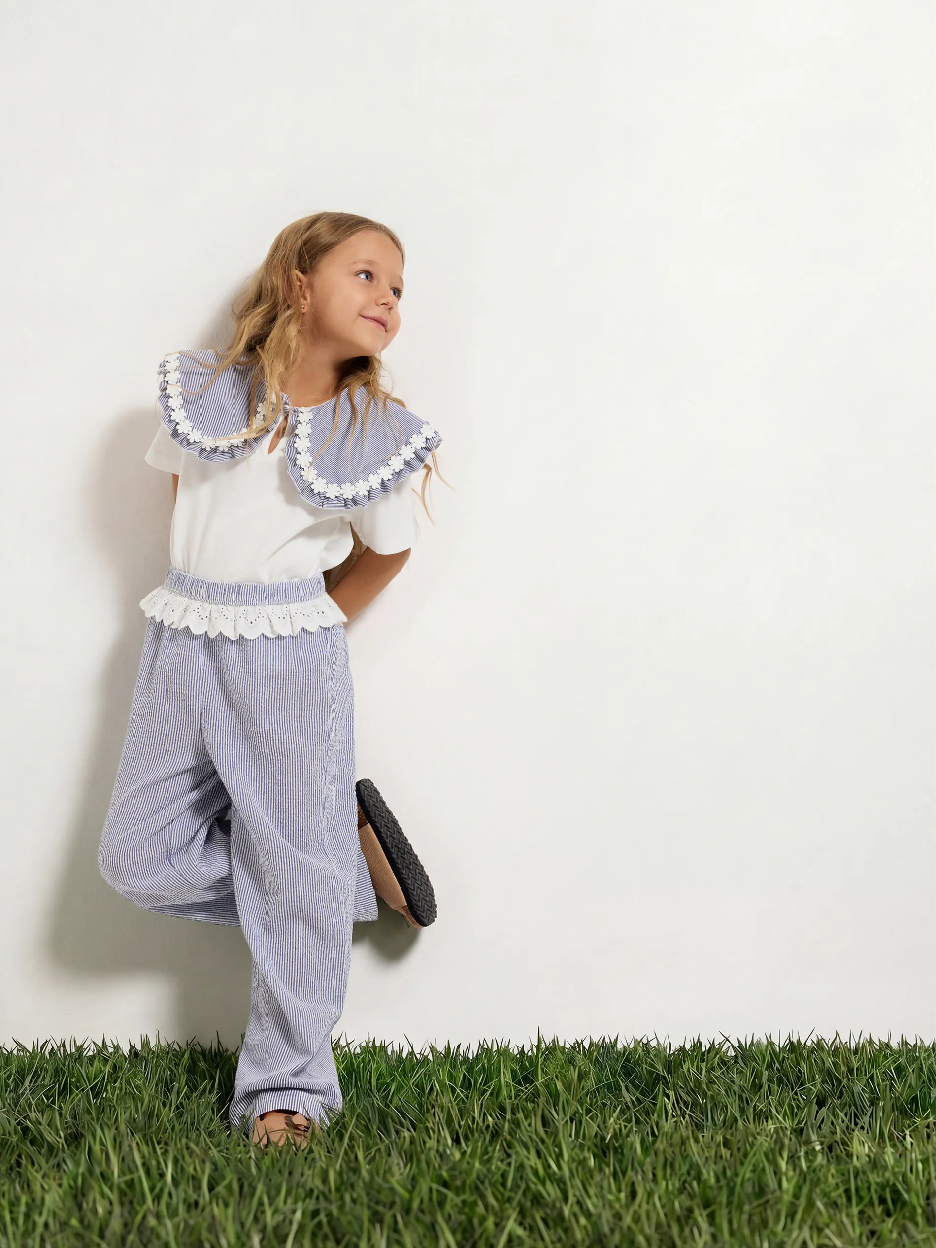 Bluse mit Breitem Kragen