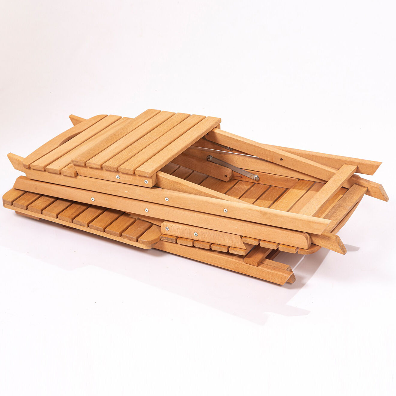 Sunny Garden Ensemble table et chaises (3 pièces) en Bois naturel