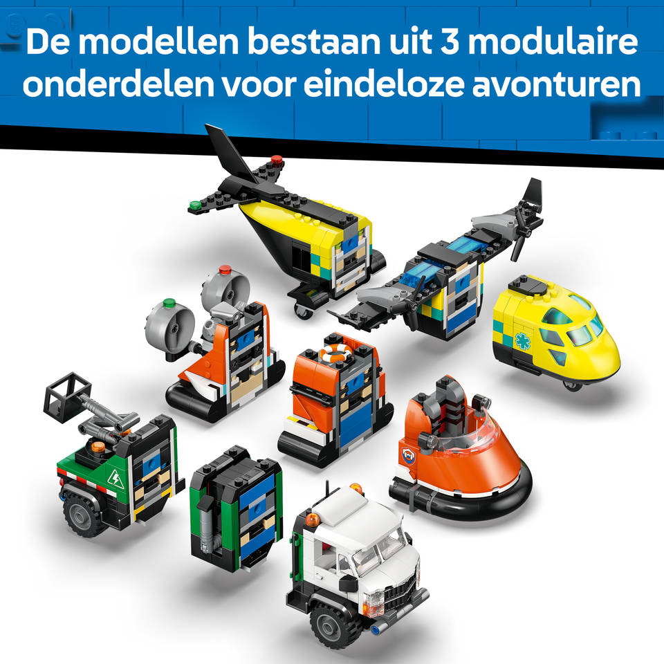 LEGO City vliegtuig, servicewagen en hovercraft remix 60505