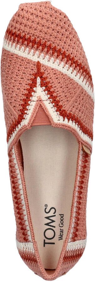 Toms alpargata espadrilles met gehaakt oudroze