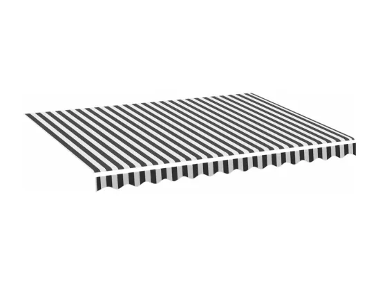 Tissu de remplacement pour auvent Anthracite et blanc 3,5x2,5 m