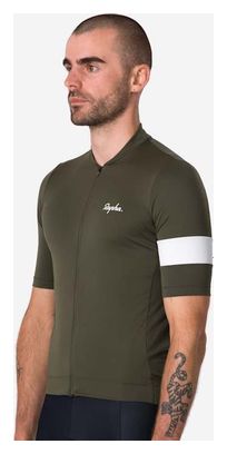 Maillot manches courtes Rapha Core Jersey Vert/Blanc Homme