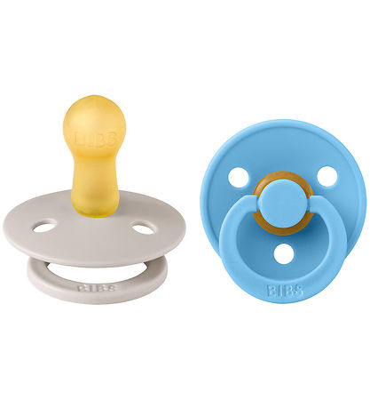 BIBS Colour Schnuller - Gr. 2 - 2er-Pack - Rund - Pilz/Breeze