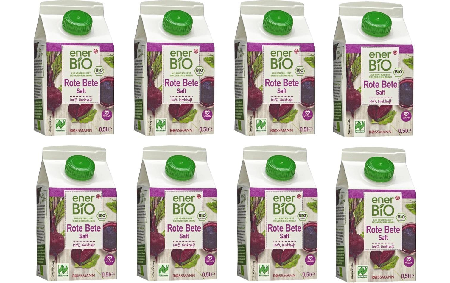 Bio Rote Bete Saft 8 x 0.5 lGesunder und aromatischer Saft aus roter Rübe