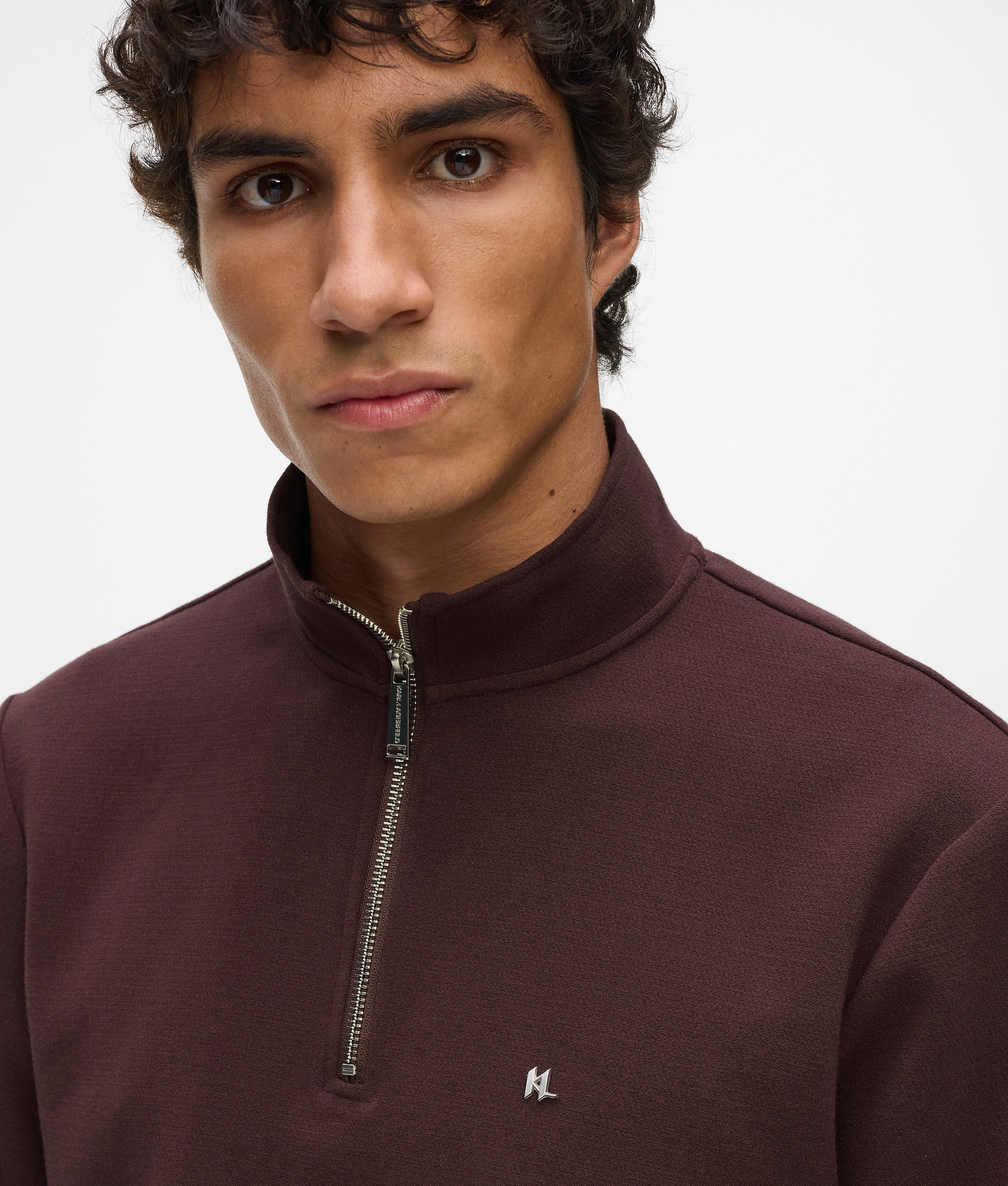 Sweater met kwartritssluiting