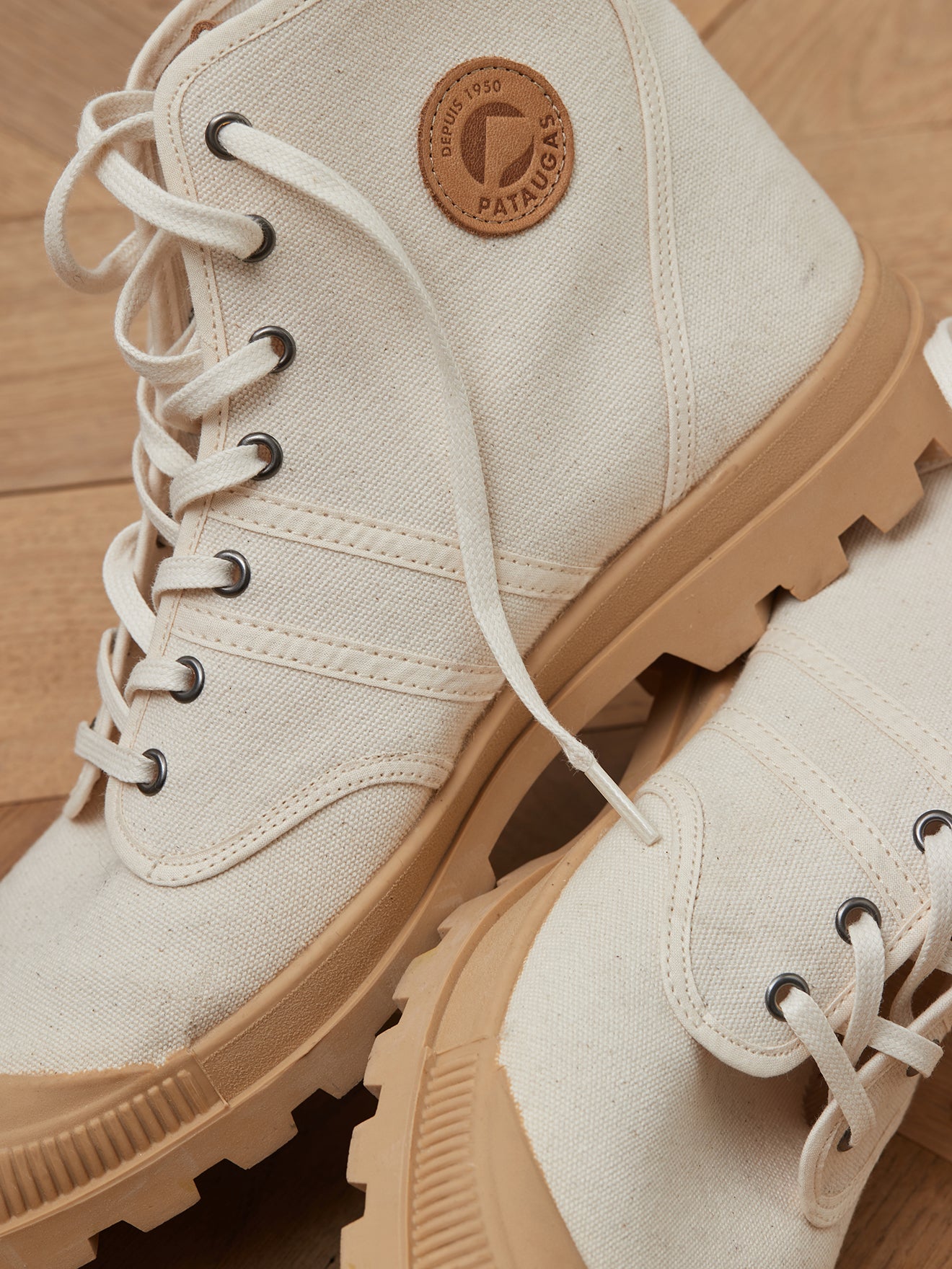Baskets Authentique Mid Pataugas en toile coton bio