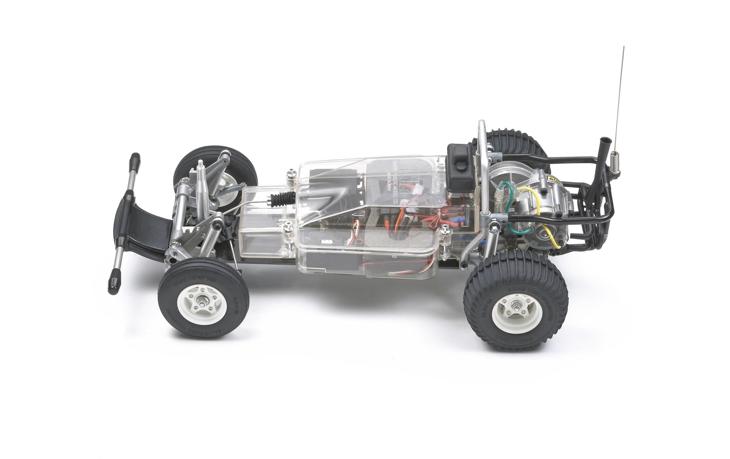 Buggy Sand Scorcher RWD Bausatz mit ESC, 1:10<br>Neuauflage des Tamiya Sand Scorcher Buggys mit VW Käfer Karosserie