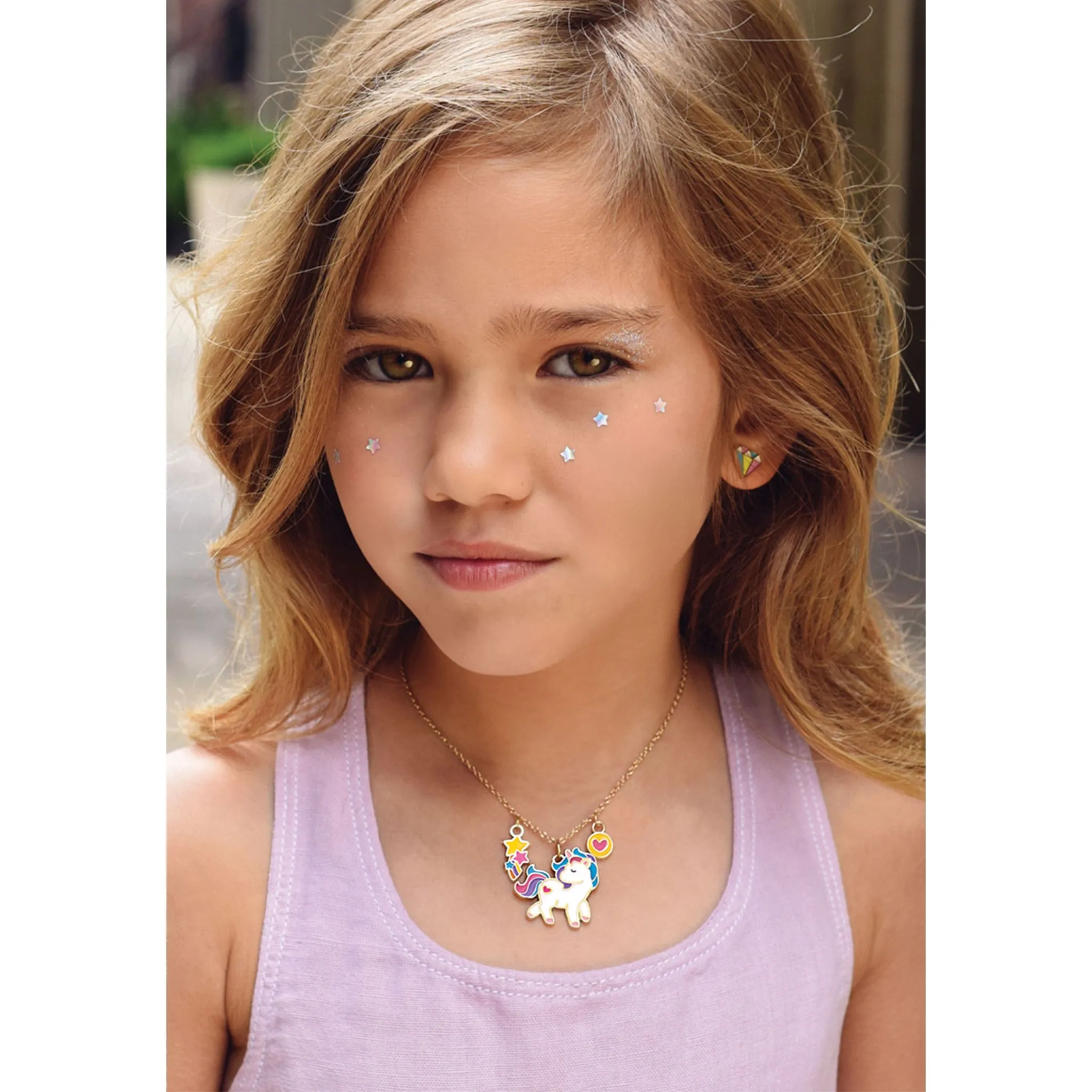 Girl Nation Coffret Cadeau Collier et Boucles d'oreilles de fantaisie - Licorne