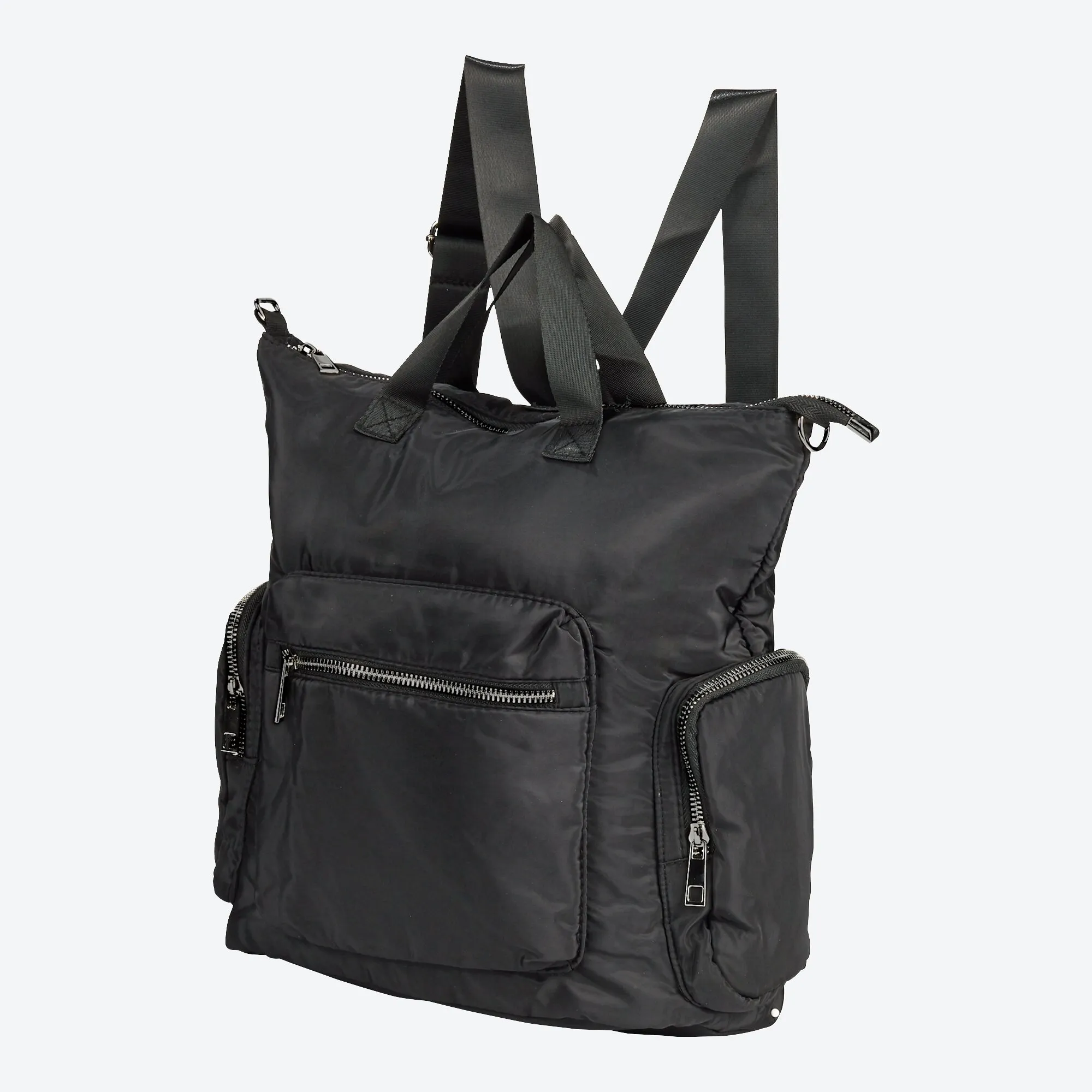 Damen-Rucksack mit 3 Reißverschluss-Taschen, ca. 30x34cm
