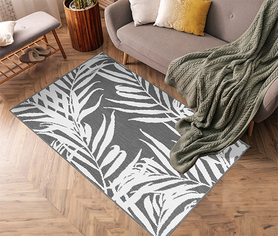 Outdoor-Wendeteppich »Palm Tree«, grau, ca. 120 x 160 cm