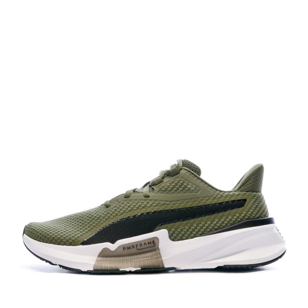 Puma Chaussures de Running Kaki Homme Puma Pwrframe