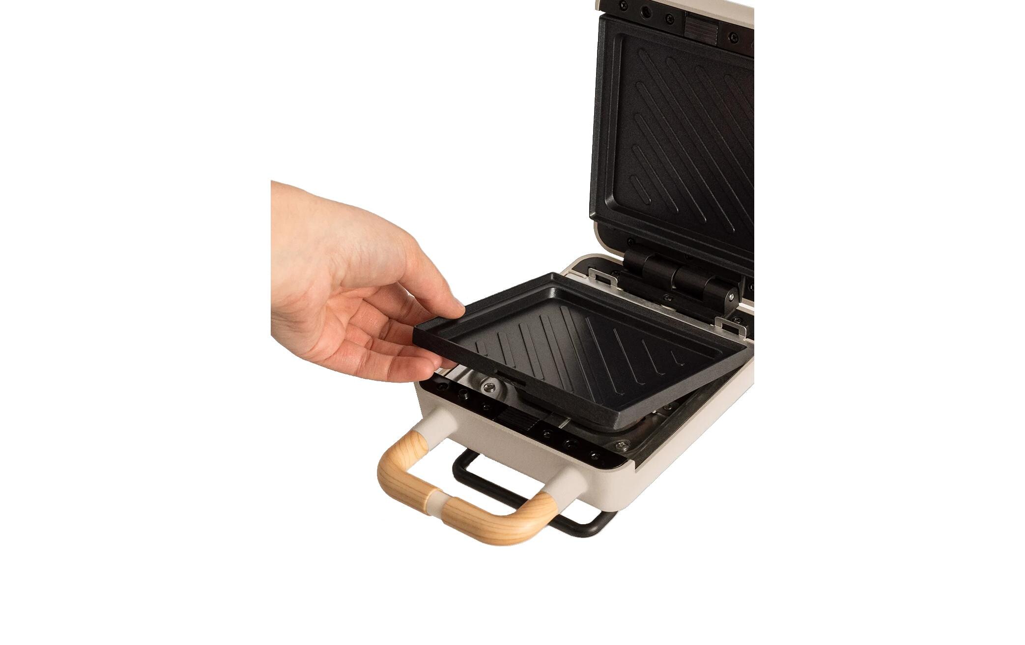 Waffeleisen Stone 2 in 1 Compact Sand2-in-1 Sandwich-Grill und Waffeleisen für vielseitigen Genuss