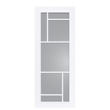 Arne & Bodil binnendeur ABD509 rook glas - extra wit afgelakt - glaslat extra wit