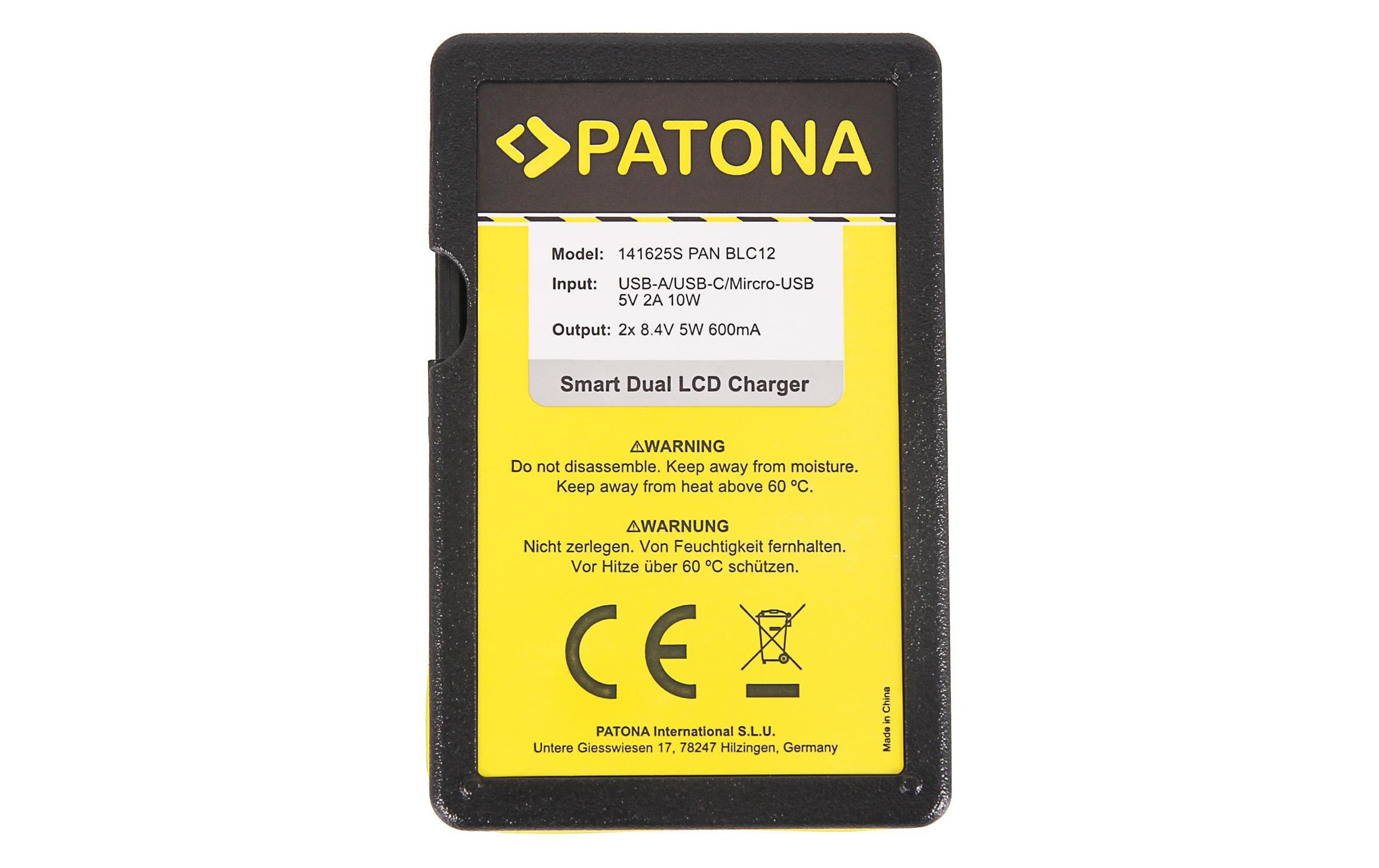 Ladegerät Smart Dual LCD USB Panasonic DMW-BLC12PPDual Ladegerät mit LCD Display
