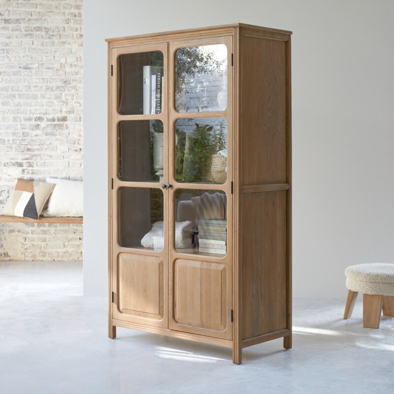 Armoire de rangement en chêne massif Marthe