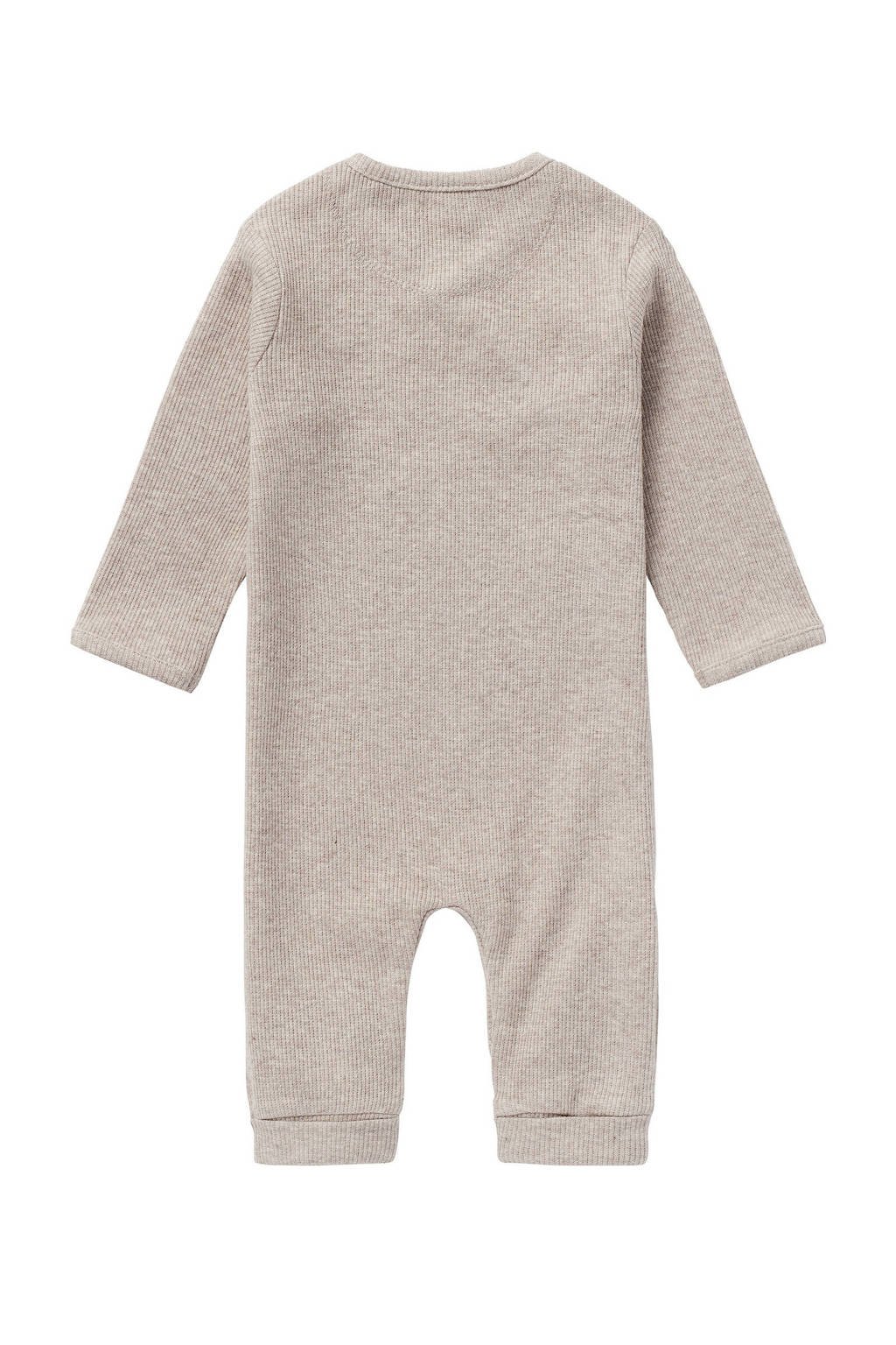 Noppies baby boxpak Nevis met borduursels taupe melange