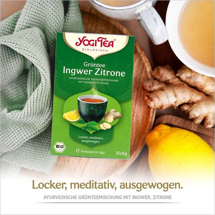 Yogi Tea Grüntee Ingwer Zitrone Bio, 17X1.8 g