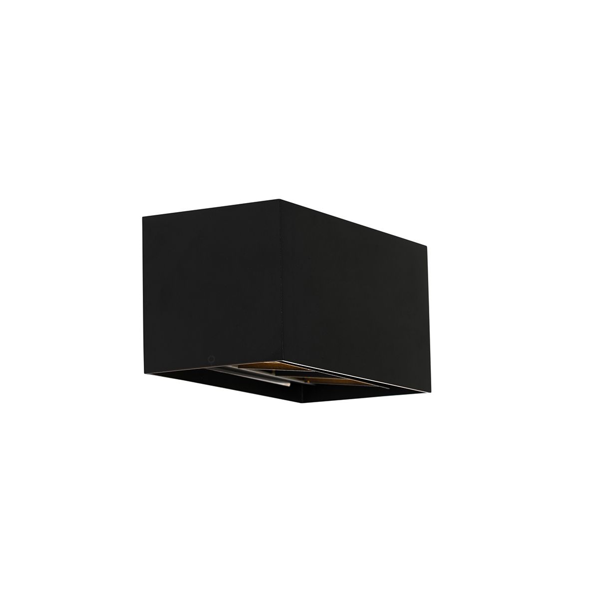 Moderne wandlamp zwart rechthoekig 2-lichts - Edwin